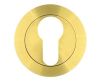 Euro Profile Round Escutcheon - Satin Brass PVD Plated