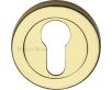 Euro Profile Round Rose Escutcheons - Polished Brass (Lacquered)