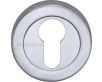 Euro Profile Round Rose Escutcheons - Satin Chrome