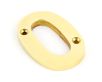 Heavy Simple Face Fix Numbers - 78mm High - Screw Fix - Polished Brass Unlacquered