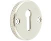 Knurled Design Face Fixed Escutcheon - Standard Key - Polished Nickel