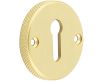 Knurled Design Face Fixed Escutcheon - Standard Key - Satin Brass