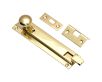 Locking Necked Door Bolt - Polished Brass