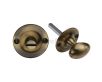 Oval Shape Bathroom Thumbturn & Release - Antique Brass