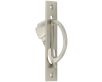 Pocket Door Edge Pull - Counterbalanced - 130mm x 26mm - Satin Nickel - Open