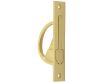 Pocket Door Edge Pull - Counterbalanced - 130mm x 26mm - Satin Brass - Closed