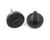 Round Design Bathroom Turn & Release Set - Matt Black