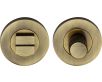 Bathroom Turn & Release Set With Knurled Knob - Light Antique Brass