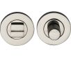 Bathroom Turn & Release Set With Knurled Knob - Polished Nickel
