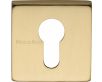 Euro Profile Square Escutcheon - Satin Brass