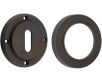 Standard Profile Escutcheon With Knurled Rose - 53mm x 10mm - Dark Bronze (Lacquered)