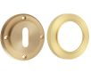 Standard Profile Escutcheon With Knurled Rose - 53mm x 10mm - Satin Brass (Lacquered)