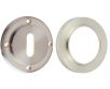 Standard Profile Escutcheon With Knurled Rose - 53mm x 10mm - Satin Nickel