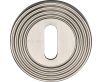 Standard Profile Reeded Round Rose Escutcheons - Satin Nickel