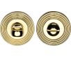 Turn & Release On Reeded Round Rose - Polished Brass (Lacquered)