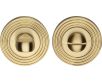 Turn & Release On Reeded Round Rose - Satin Brass (Lacquered)