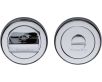Turn & Release On Round Rose - Polished Chrome