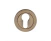 Euro Profile Round Escutcheon - Light Antique Brass