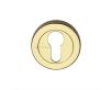 Euro Profile Round Escutcheon - Polished Brass