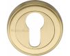 Euro Profile Round Escutcheon - Satin Brass