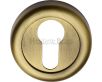 V6724-AT - Euro Profile Escutcheon - Antique Brass - Each