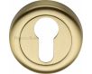 Euro Profile Round Escutcheon - Satin Brass