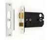 Horizontal Mortice Bathroom Lock - 127mm or 152mm Deep Case - Polished Stainless Steel (Shiny Finish)