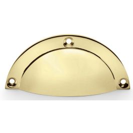 Raoul Cup Handle - Face Fix - Polished Brass (Lacquered) | G Johns & Sons
