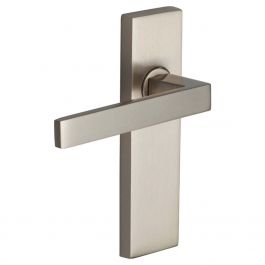 Delta Lever Door Handle on Concealed Backplate Various Finishes Available