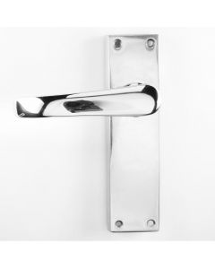 Avon Range - Classic Straight Victorian Design Door Handles - Polished Chrome