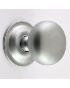 Concealed Fix - Bun Shape Architectural Quality Mortice Door Knobs - Satin Chrome