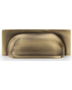 Quantock Cup Handle - Rear Fix - Three Sizes Available - Antique Brass (Lacquered)