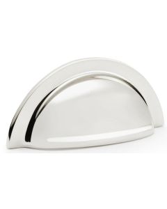 Bardom Ridged Cup Handle - Rear Fix - Polished Nickel