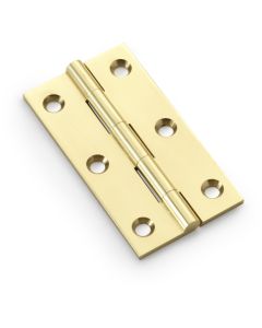 Cabinet Hinges - 75mm x 41mm - Polished Brass (Lacquered) - Pair