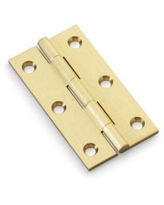 Cabinet Hinges - 75mm x 41mm - Satin Brass - Pair