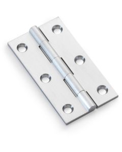 Cabinet Hinges - 75mm x 41mm - Satin Chrome - Pair