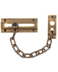 Front Door Security Chain - Antique Brass