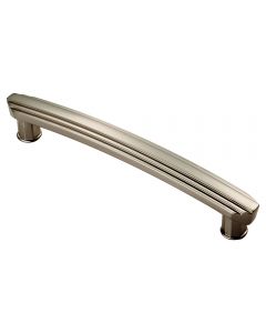 Art Deco Style - Stepped Design Cabinet Handle - Satin Nickel