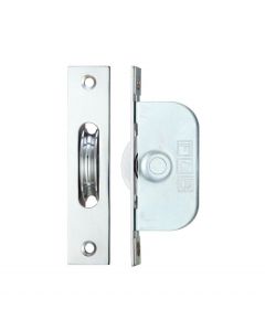 Ball Bearing Pulleys - Square Forend - For Sliding Sash Windows With Solid Brass Wheel - Polished Chrome