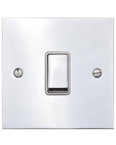 Bauhaus Light Switch & Socket Range - Flat Plate Design With Squared Edges - Polished Chrome