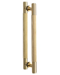 Buster & Punch Diamond Cut Knurled Pull Handles - Back To Back Fixing Pair For Internal Doors - Available In Two Sizes - Satin Brass