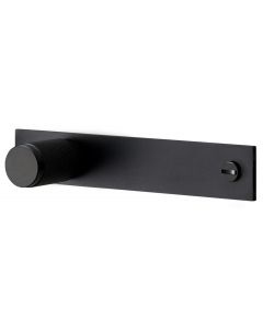 Buster & Punch Diamond Cut Knurled Pattern Cylinder Shape Cupboard Knobs With Back Plate - Matt Black