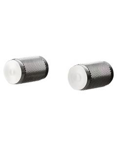 Buster & Punch Diamond Cut Knurled Pattern Cylinder Shape Cupboard Knobs - Satin Stainless Steel
