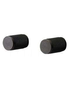 Buster & Punch Diamond Cut Knurled Pattern Cylinder Shape Cupboard Knobs - Smoked Bronze
