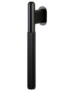 Linear Pattern L Shape Pull Bar Cabinet & Cupboard Handle - Matt Black