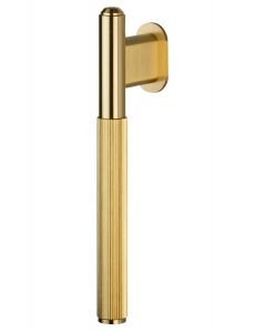 Linear Pattern L Shape Pull Bar Cabinet & Cupboard Handle - Satin Brass