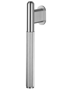 Linear Pattern L Shape Pull Bar Cabinet & Cupboard Handle - Satin Stainless Steel