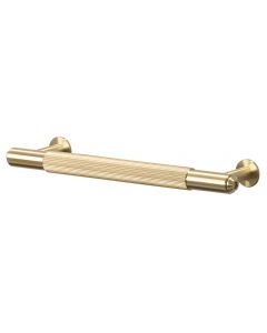 Buster & Punch Linear Pattern Cabinet Pull Bar Handle - Small - Satin Brass