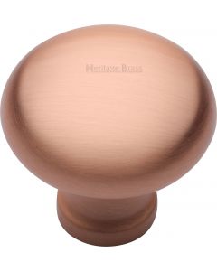 Button Cupboard Knob - Satin Copper