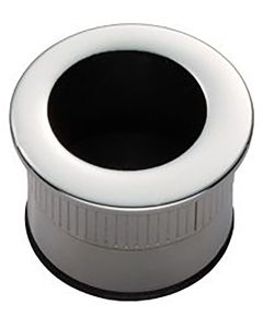 Circular Flush Fitting Edge Pull - 30mm Diameter x 20mm Depth - Polished Brass